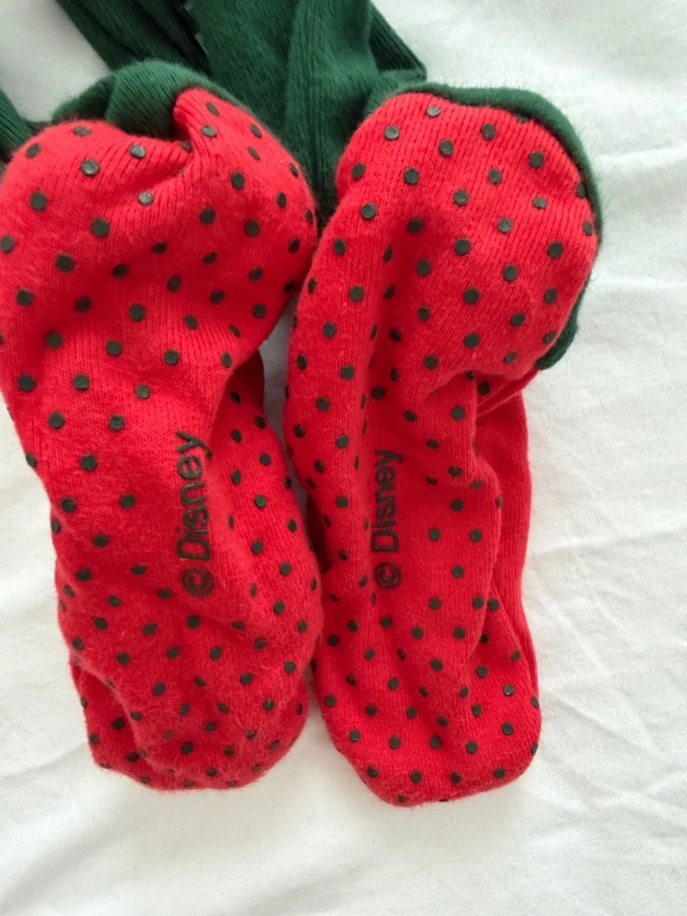 Disney Green and Red Lilo & Stitch 'Dear Santa' Footed One-Piece - Picture 3 of 6